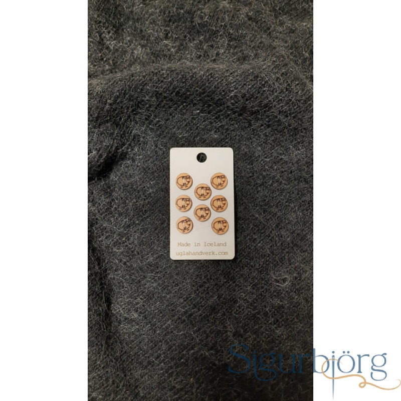 Ugla handverk tölur - 18mm., Kind