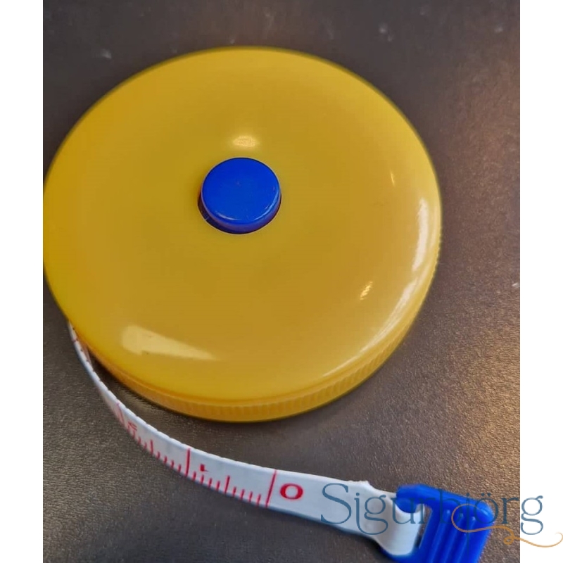 Málband upprúllanlegt. - Gult