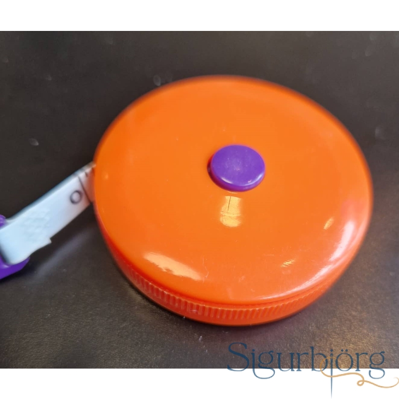 Málband upprúllanlegt. - Appelsínugult