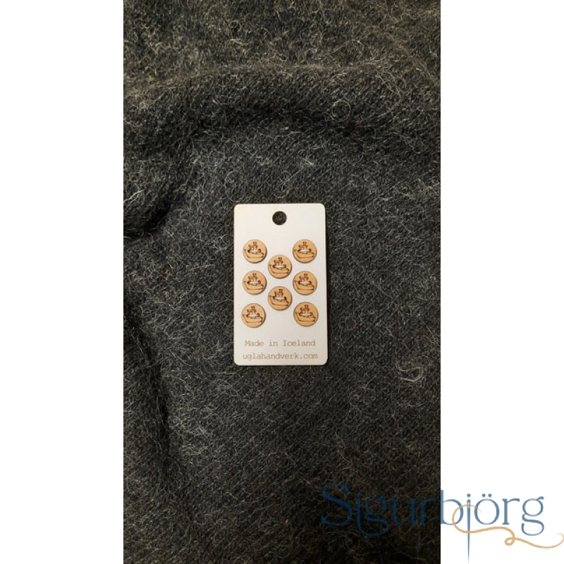 Ugla handverk tölur - 12mm., Bátur