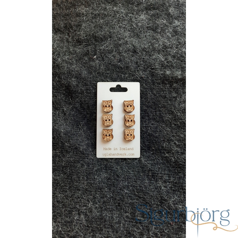 Ugla handverk tölur - 18mm., Ugla