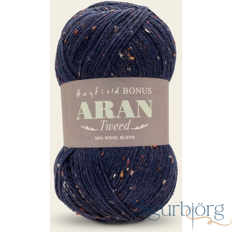 Aran 636 navy tweed - 5024723116362