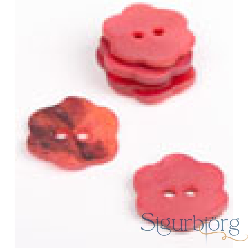 Drops Tölur Blóm rautt 617