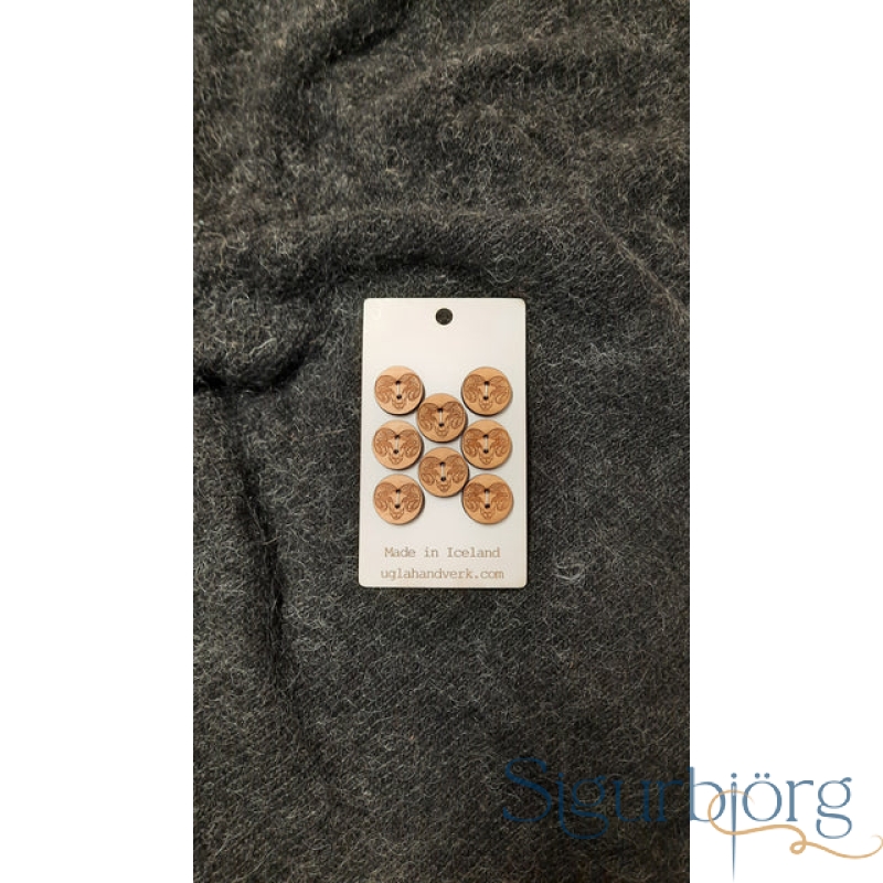 Ugla handverk tölur - 18mm., Hrútur