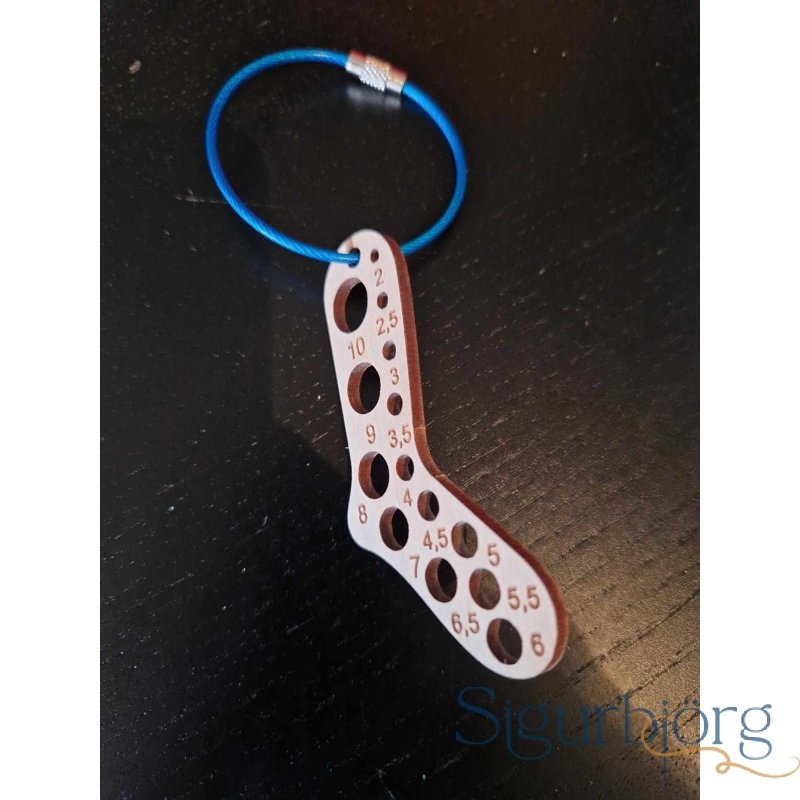 Prjónamál -lyklakippa