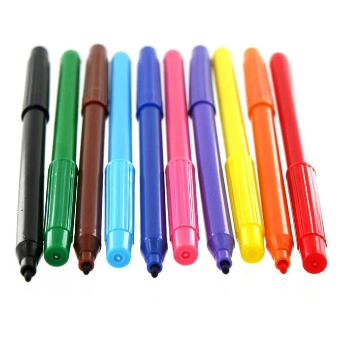 Tússlitir í plastvasa