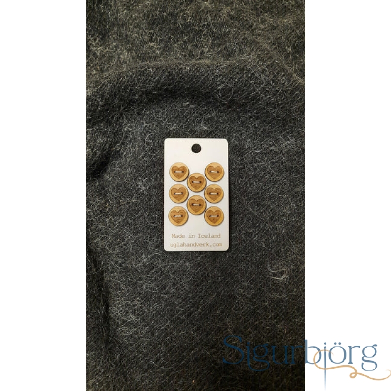 Ugla handverk tölur - 16mm., Hjarta