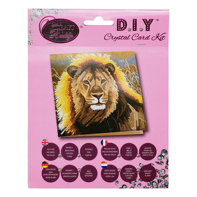 Kort "Diamond painting" - Ljón
