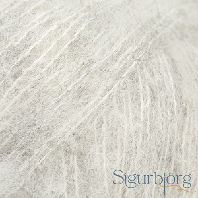 Brushed alpaca silk - 35 - perlugrár