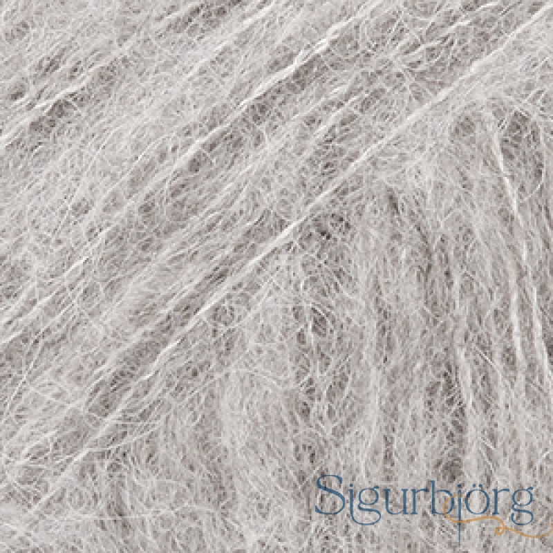 Brushed alpaca silk - 02 - ljós grár