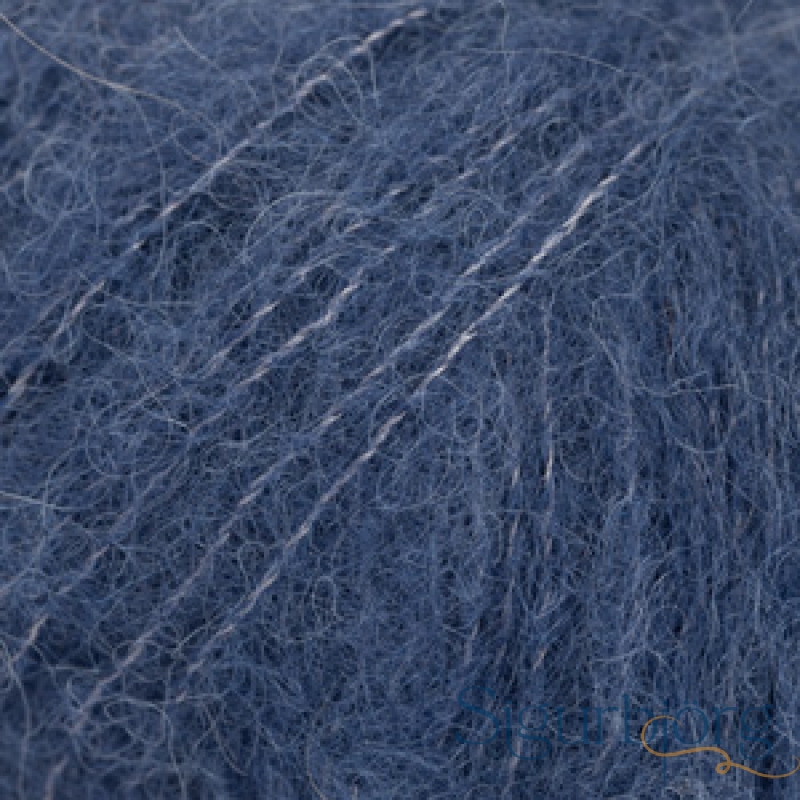 Brushed alpaca silk - 39 - sjávarblár