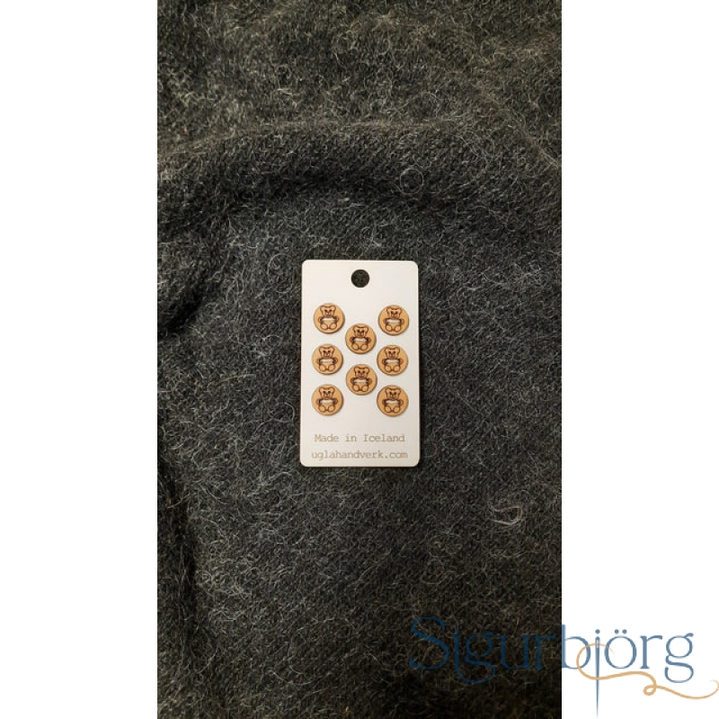 Ugla handverk tölur - 14mm., Bangsi