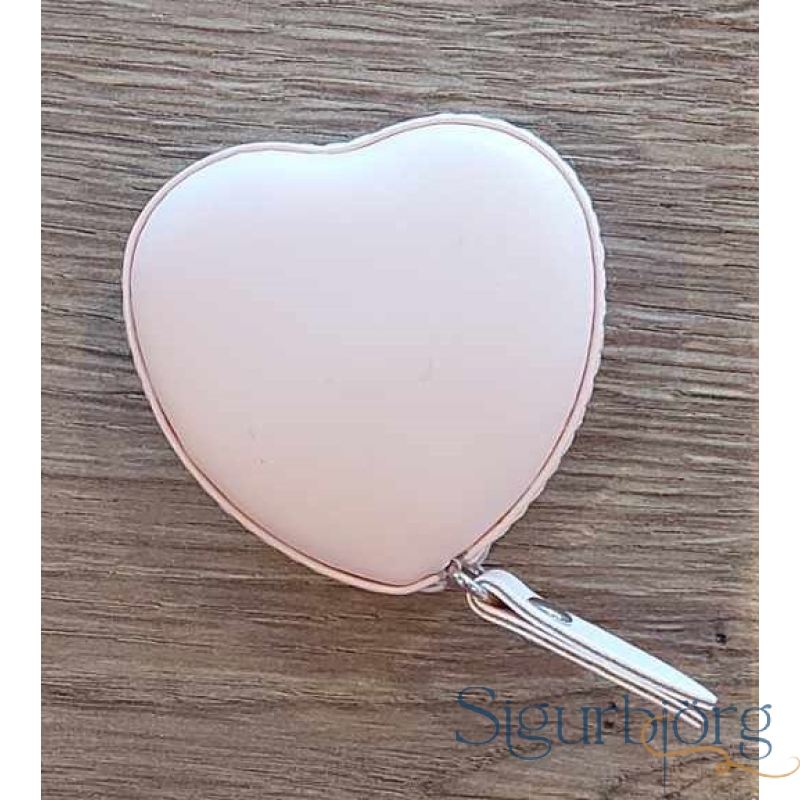 Málband upprúllanlegt. -Bleik