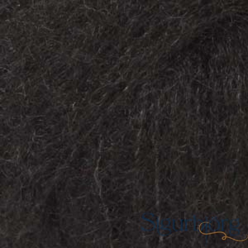 Brushed alpaca silk - 16 - Svartur
