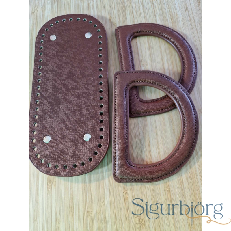 Handföng með botni - Brún