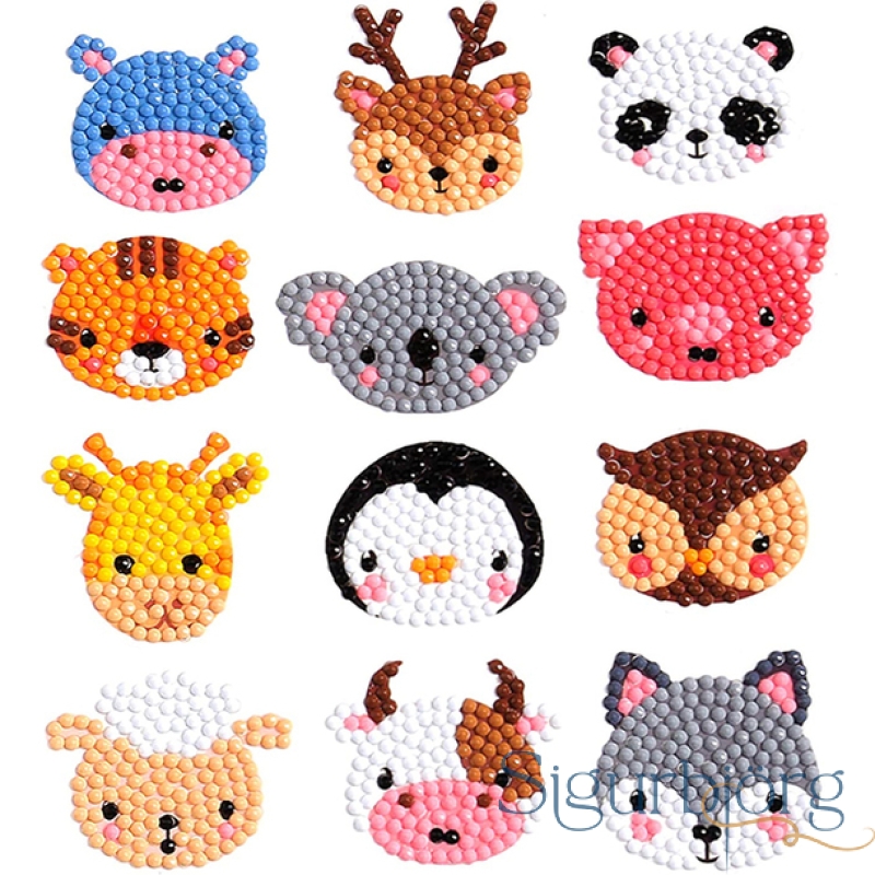 Límmiðar-demantamálum