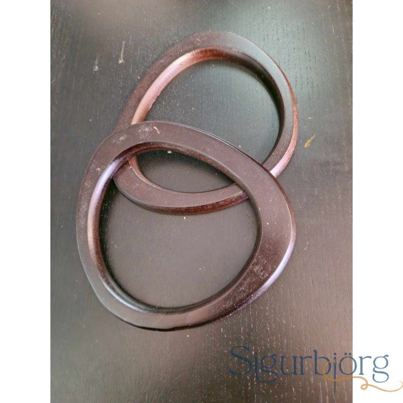 Handfang D-hringir dökkir