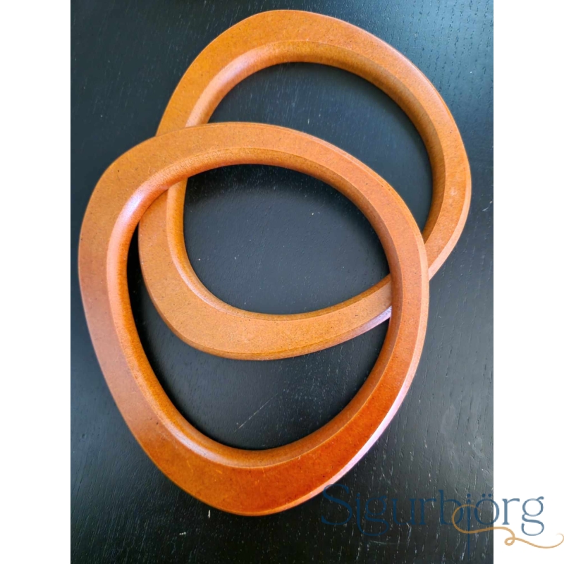 Handfang D-hringir rauðbrúnir