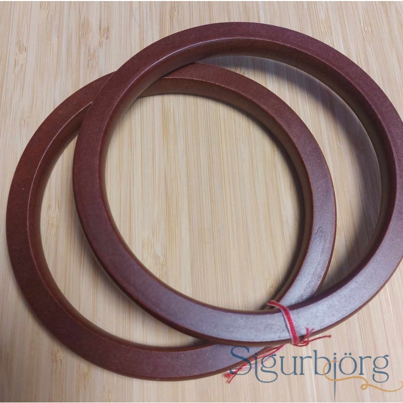 Handfang Kantaðir hringir rauðbrúnir