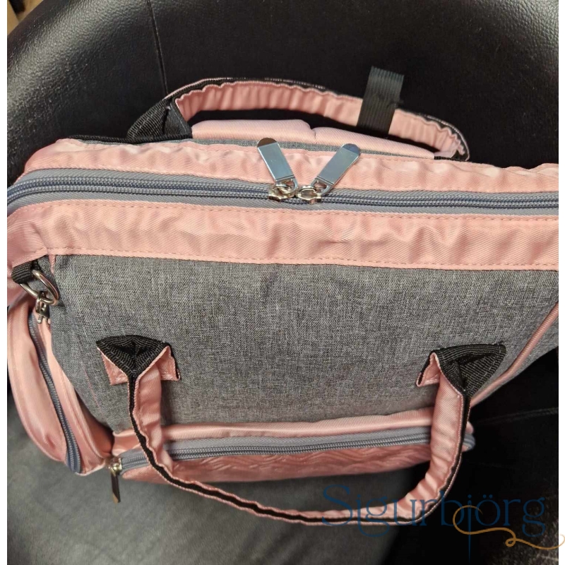 Stór prjóna taska/bakpoki