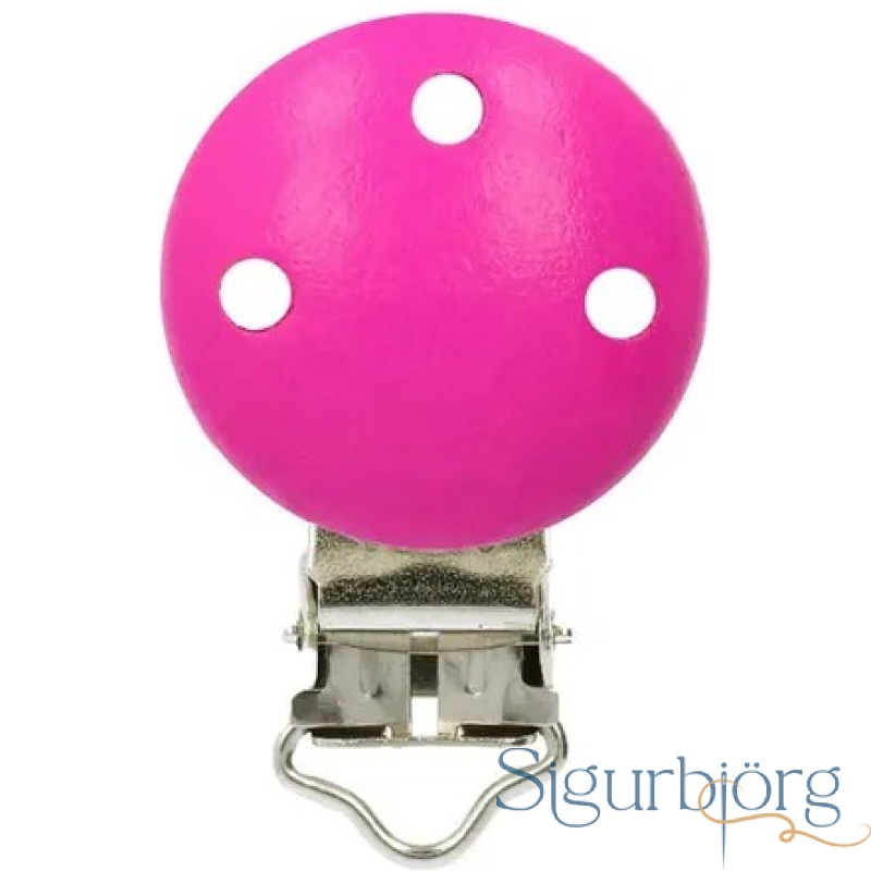 Snudduklemma Tré Dökk bleik