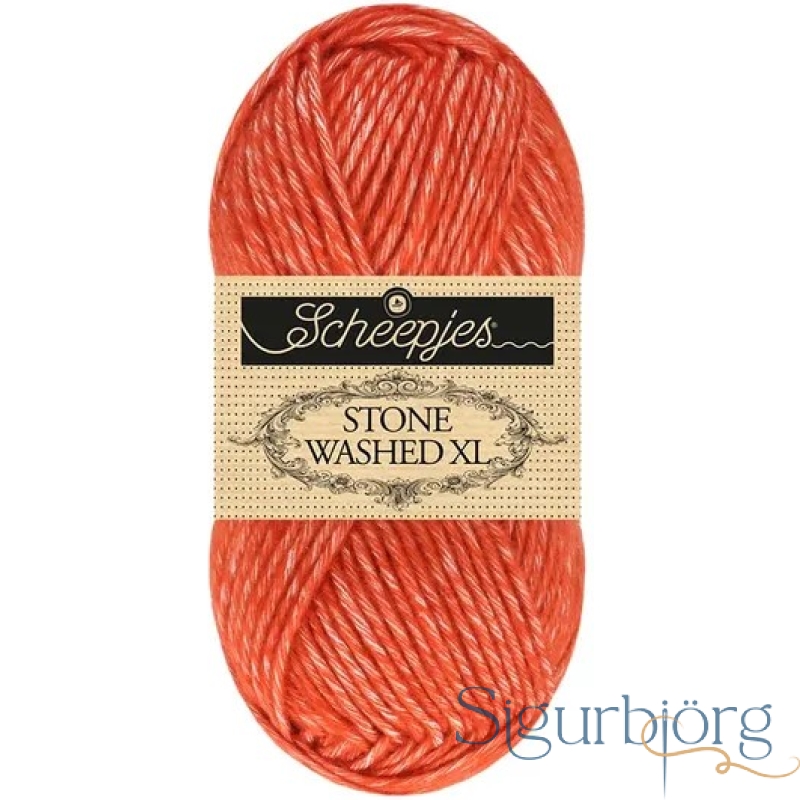 Stone washed - Realgar red - 883