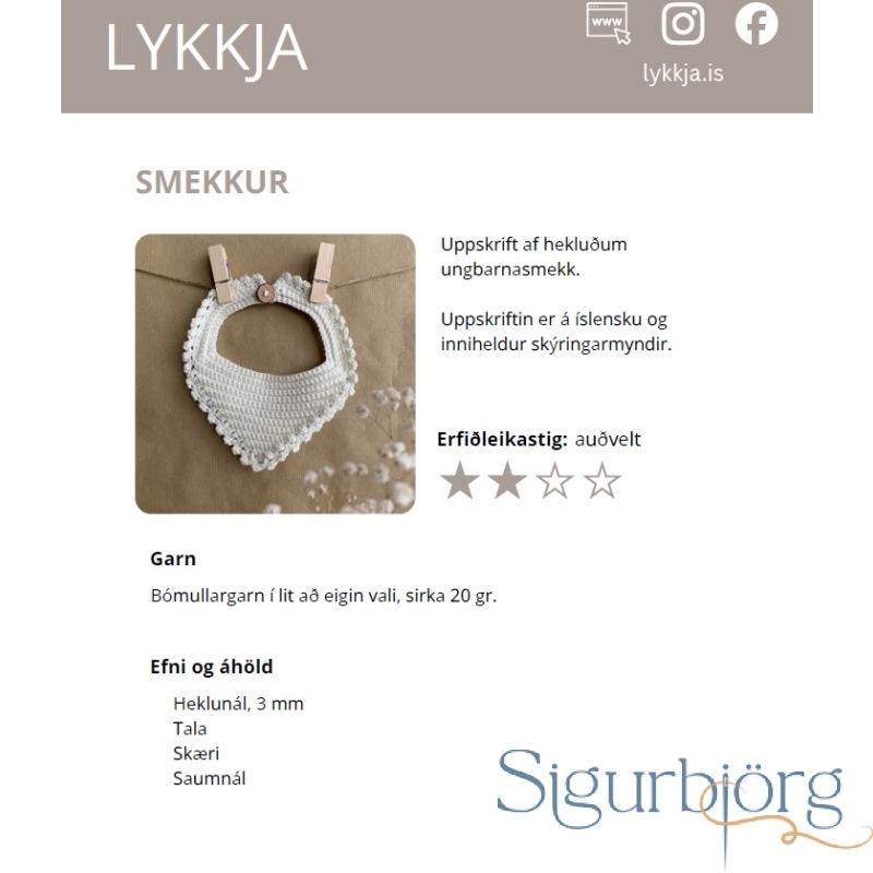 Lykkja, Smekkur