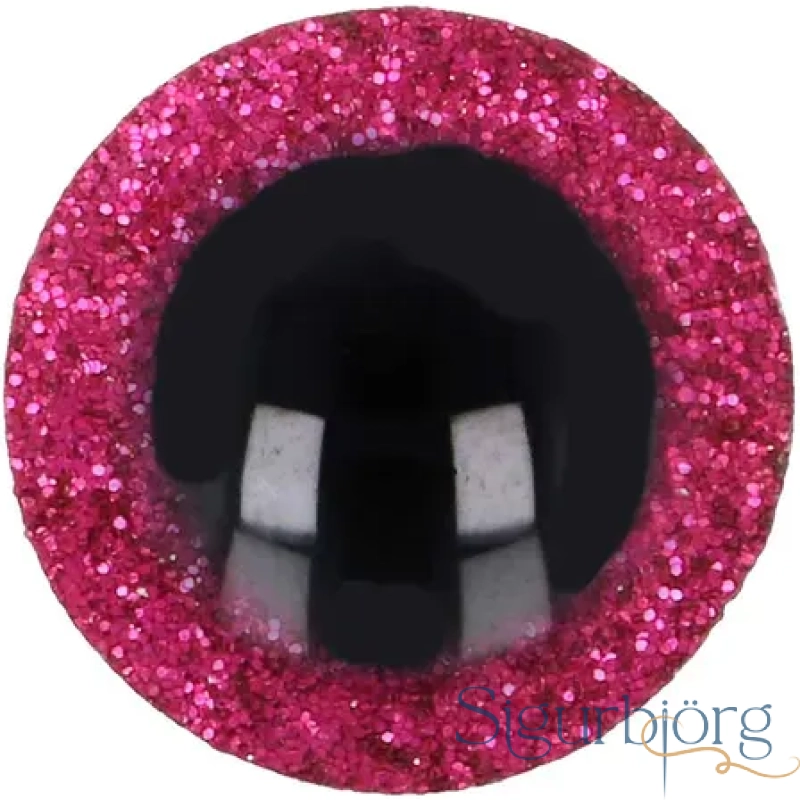 Öryggisaugu 2 í pakka, 12mm glimmer